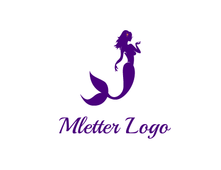 glamorous mermaid for a beauty logo