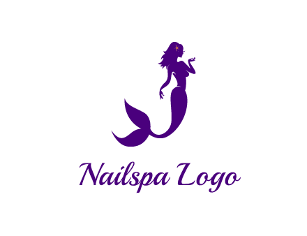 glamorous mermaid for a beauty logo
