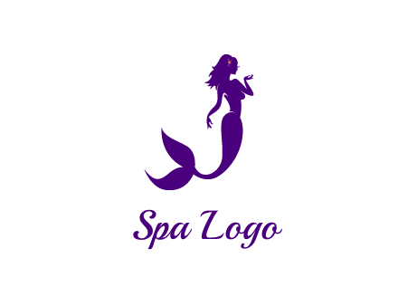 glamorous mermaid for a beauty logo