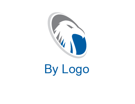 hawk in swoosh oval animal logo