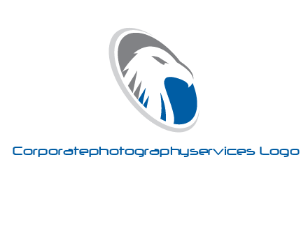 hawk in swoosh oval animal logo