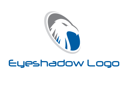 hawk in swoosh oval animal logo