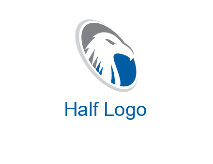 hawk in swoosh oval animal logo