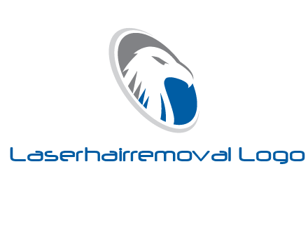hawk in swoosh oval animal logo