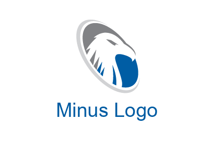 hawk in swoosh oval animal logo