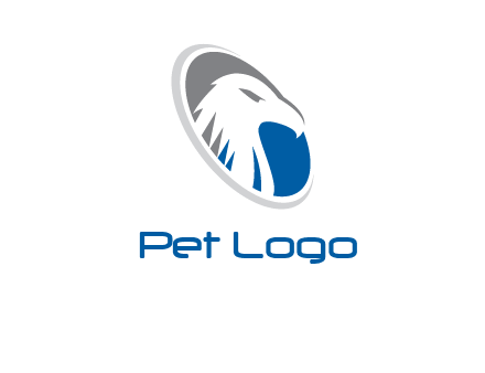 hawk in swoosh oval animal logo