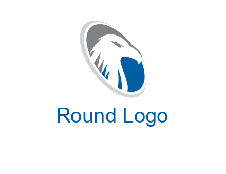 hawk in swoosh oval animal logo