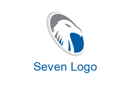 hawk in swoosh oval animal logo