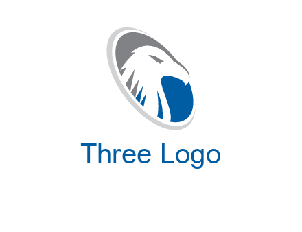 hawk in swoosh oval animal logo