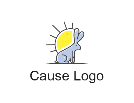 rabbit blocking the sun logo