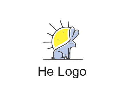 rabbit blocking the sun logo