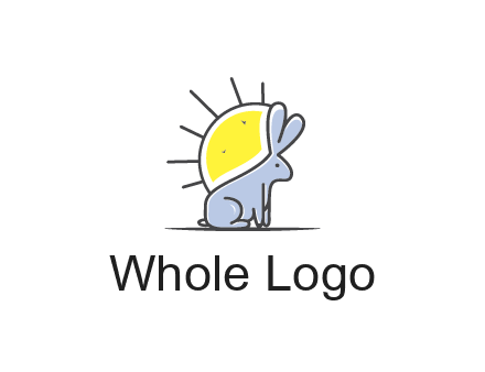 rabbit blocking the sun logo