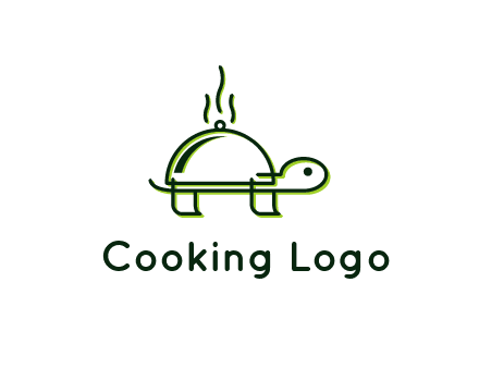 steam rising from a turtle with a dish lid instead of a shell