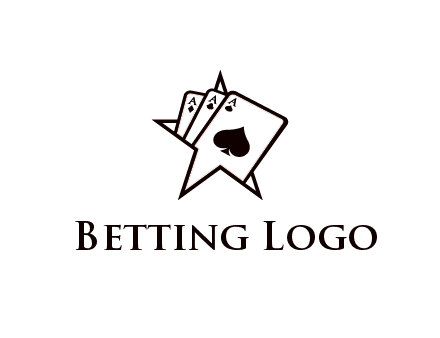 three aces emerging from a star symbol