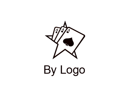 three aces emerging from a star symbol
