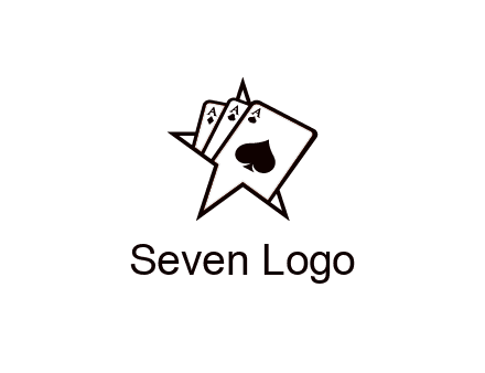 three aces emerging from a star symbol