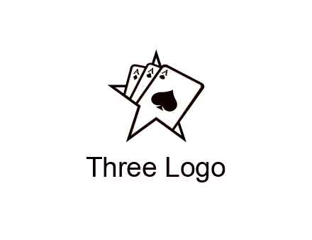 three aces emerging from a star symbol