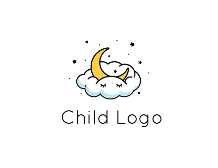 nursery furniture logo showing the moon and cloud napping