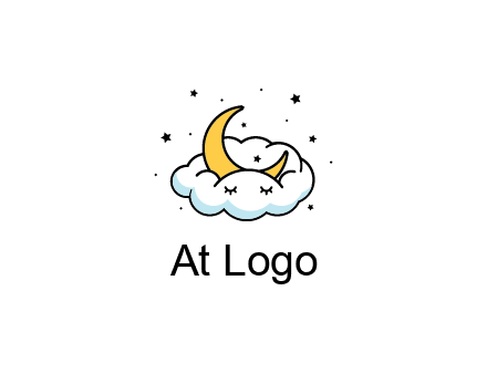 nursery furniture logo showing the moon and cloud napping