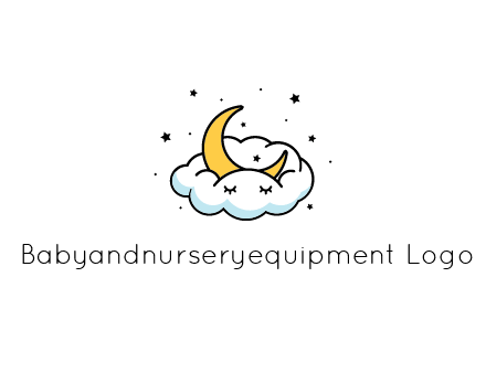 nursery furniture logo showing the moon and cloud napping