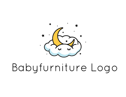 nursery furniture logo showing the moon and cloud napping