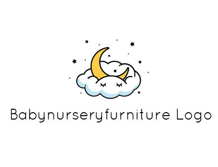 nursery furniture logo showing the moon and cloud napping