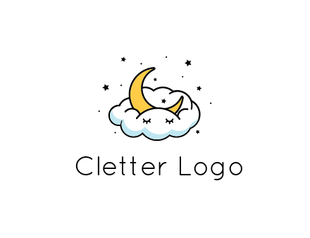 nursery furniture logo showing the moon and cloud napping