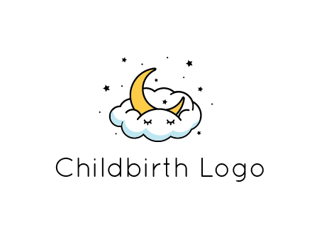 nursery furniture logo showing the moon and cloud napping