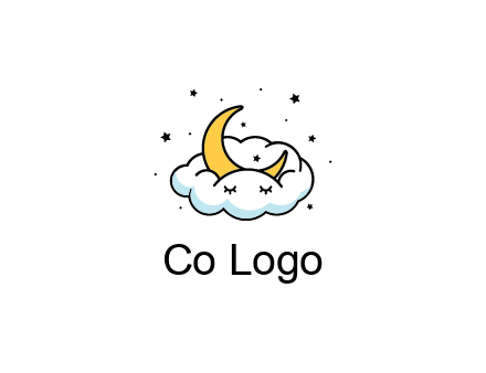 nursery furniture logo showing the moon and cloud napping
