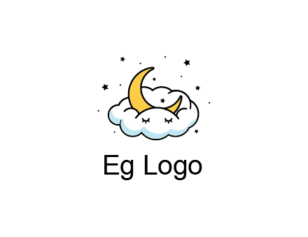 nursery furniture logo showing the moon and cloud napping