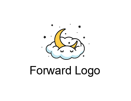 nursery furniture logo showing the moon and cloud napping