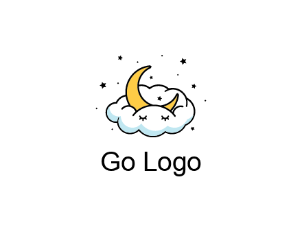 nursery furniture logo showing the moon and cloud napping