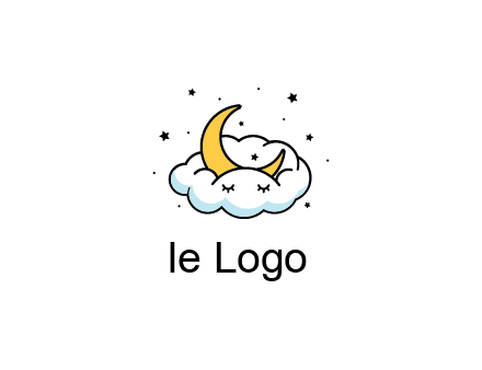 nursery furniture logo showing the moon and cloud napping