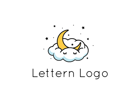 nursery furniture logo showing the moon and cloud napping