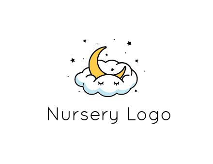 nursery furniture logo showing the moon and cloud napping