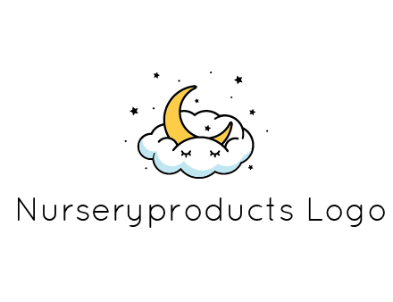 nursery furniture logo showing the moon and cloud napping