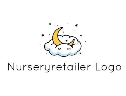 nursery furniture logo showing the moon and cloud napping