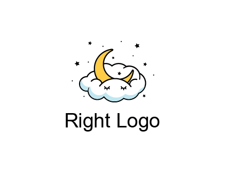 nursery furniture logo showing the moon and cloud napping
