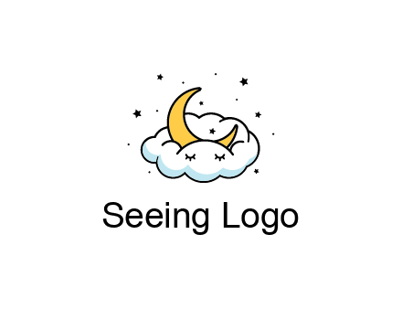 nursery furniture logo showing the moon and cloud napping
