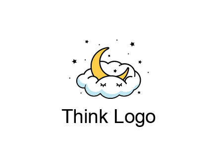nursery furniture logo showing the moon and cloud napping