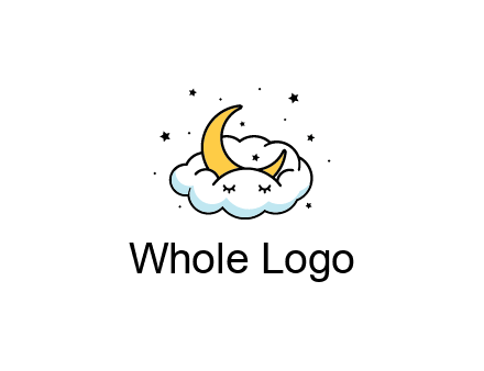 nursery furniture logo showing the moon and cloud napping