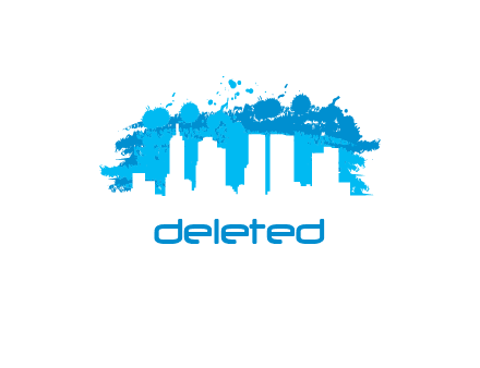 buildings in color splash logo