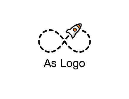 a rocket forming an infinity sign with its emission