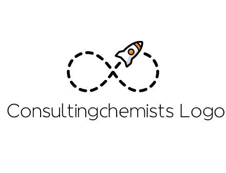 a rocket forming an infinity sign with its emission