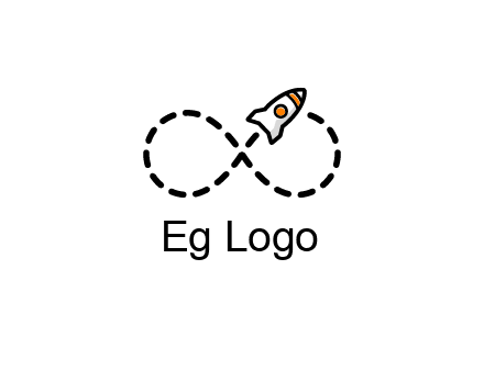 a rocket forming an infinity sign with its emission