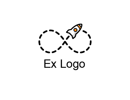 a rocket forming an infinity sign with its emission