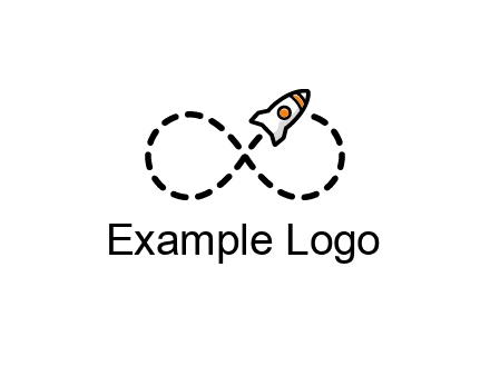 a rocket forming an infinity sign with its emission