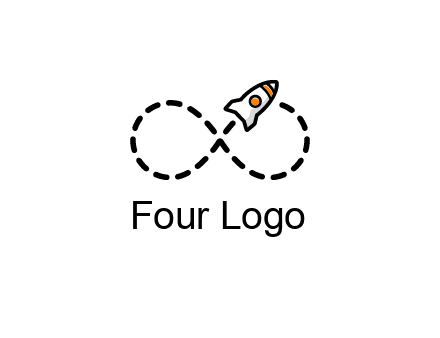 a rocket forming an infinity sign with its emission