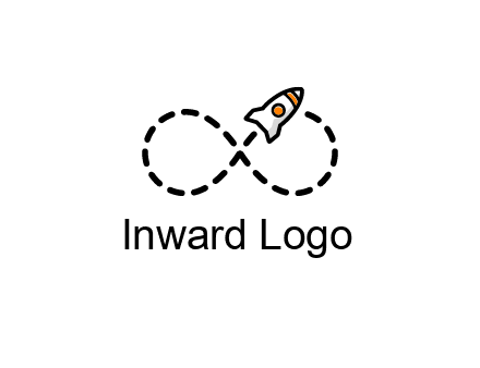 a rocket forming an infinity sign with its emission