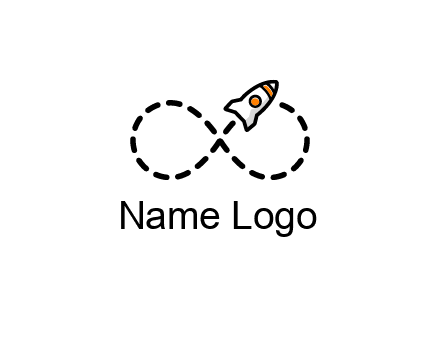 a rocket forming an infinity sign with its emission